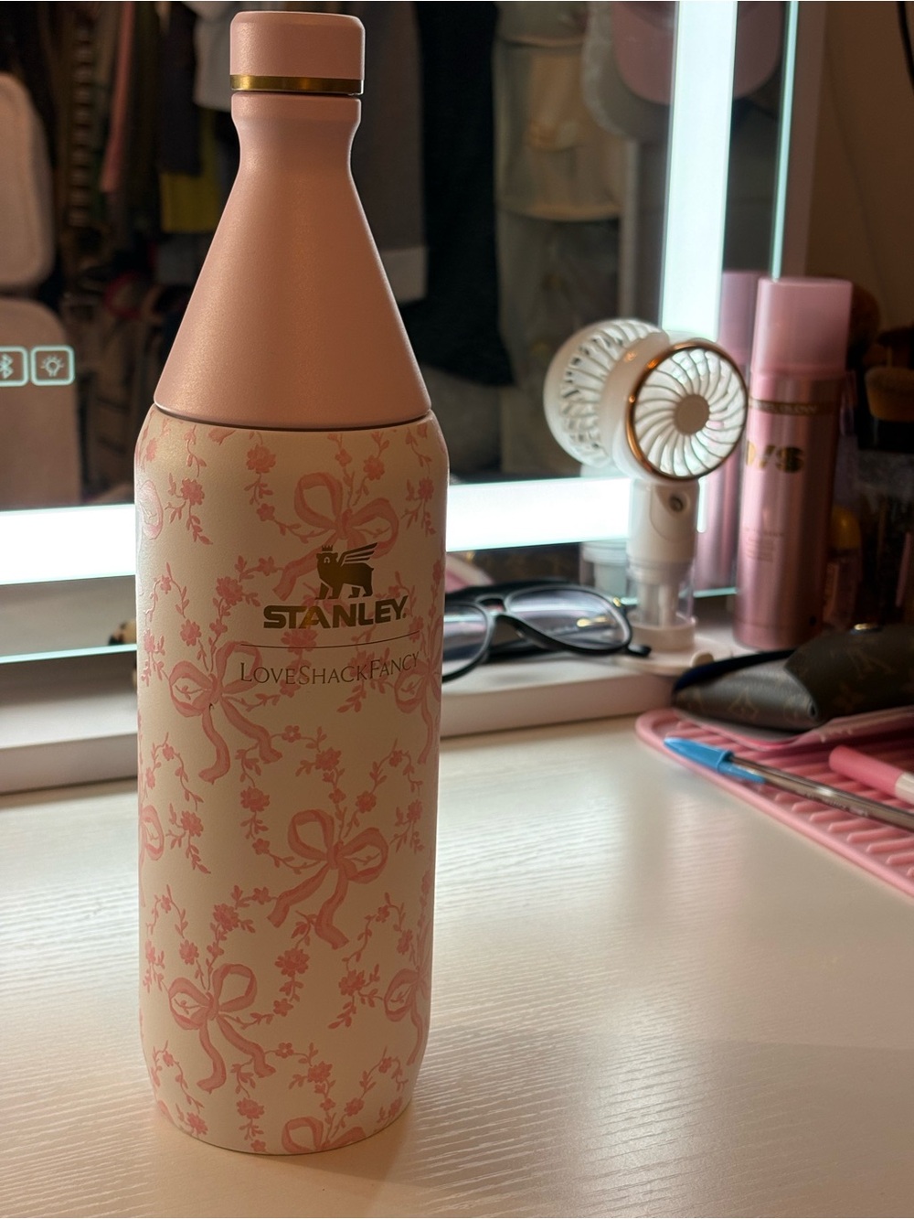 Stanley 1913 x LoveShackFancy holiday all day slim 34oz bottle